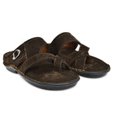 Country Maddox men’s leather slippers in classic brown